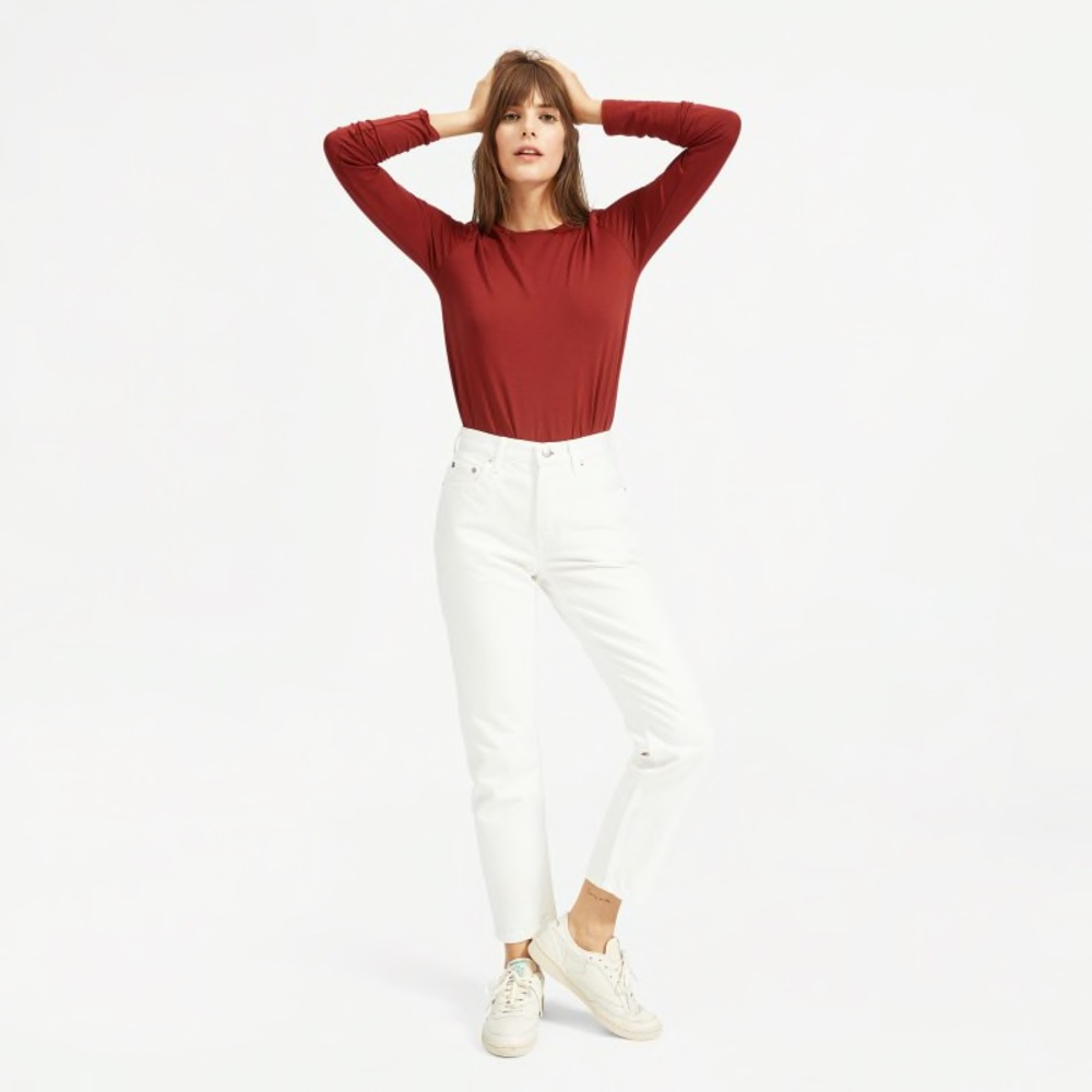 Everlane 90’s Cheeky Straight Jean in Bone